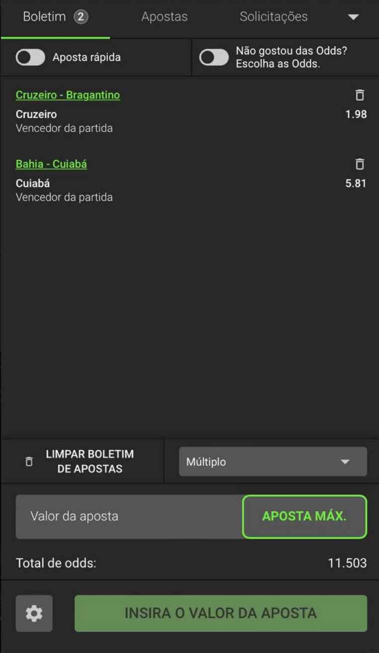 Escolhe uma aposta simples da Luvabet ou uma múltipla
