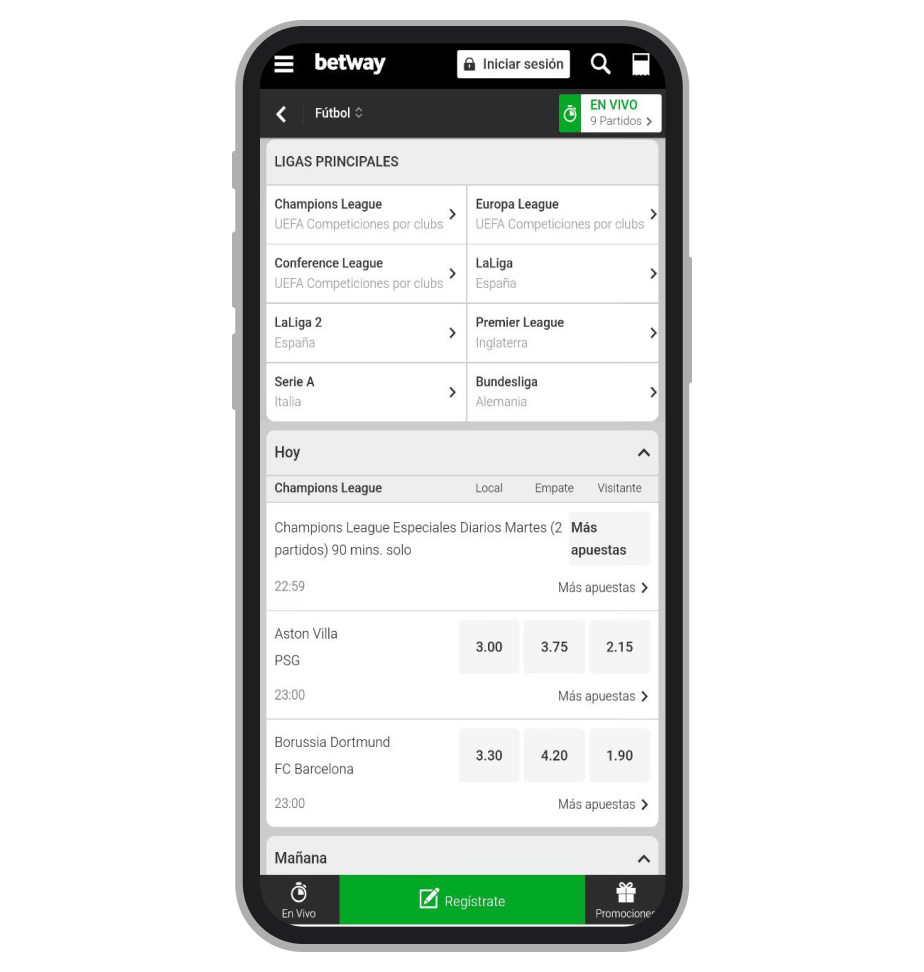 Fútbol. Betway
