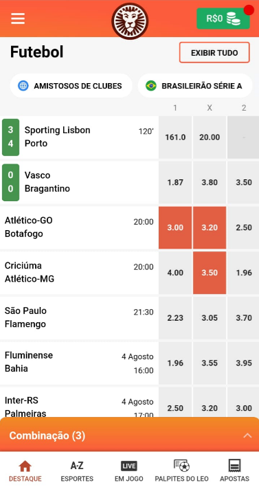 Na LeoVegas esportes onlines você pode apostar em múltiplos resultados 