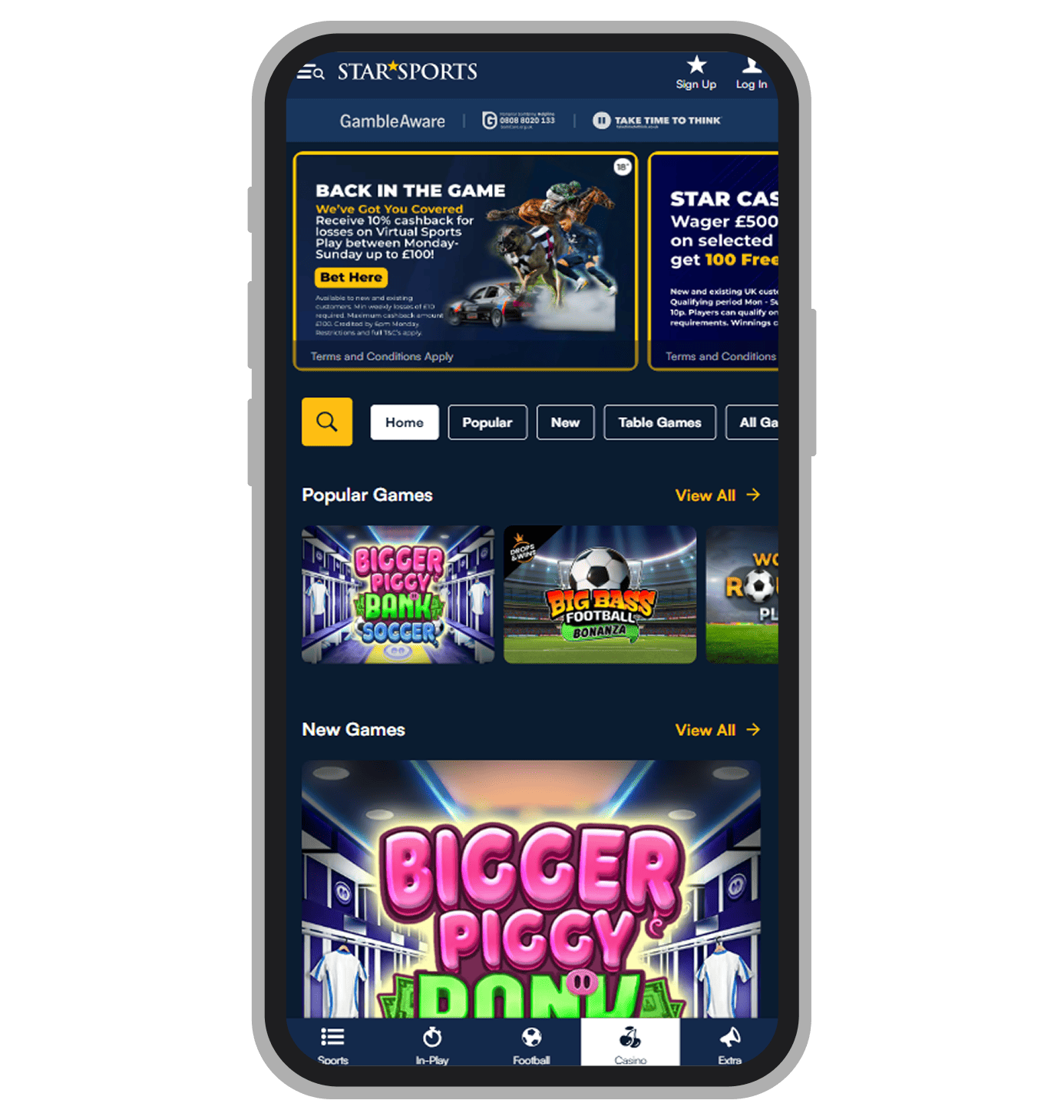 Star Sports Casino Homepage