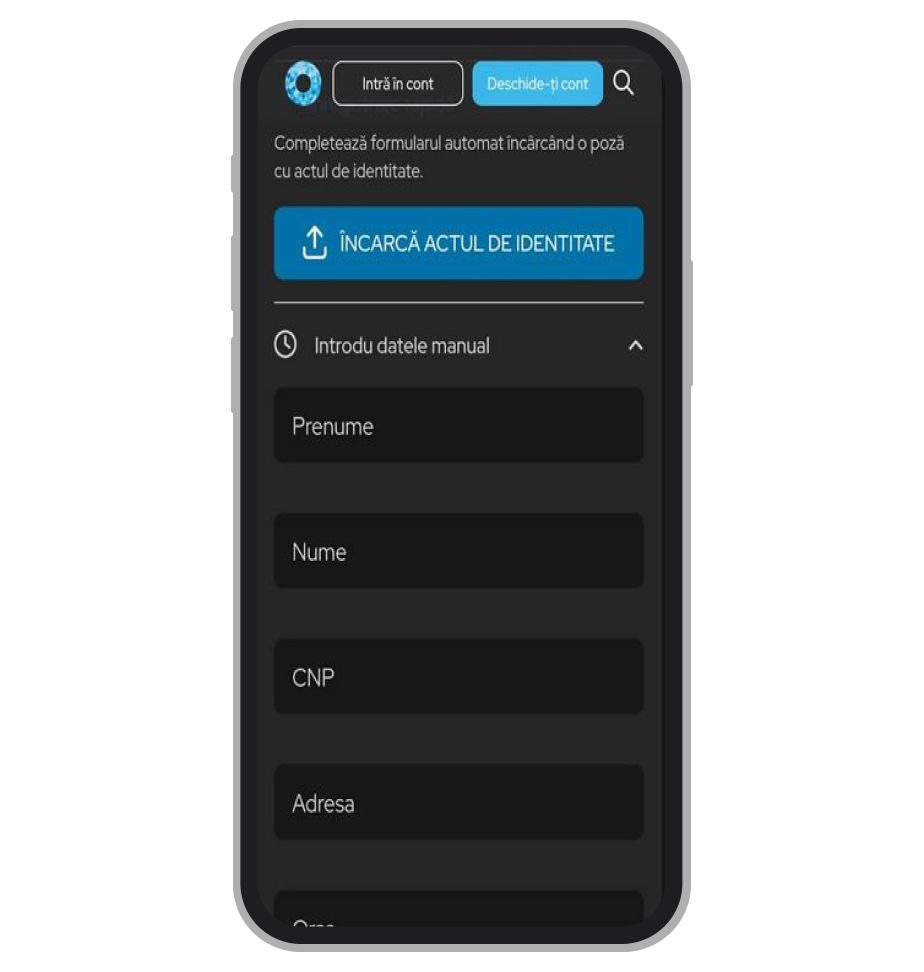 Formular înregistrare (a doua parte)