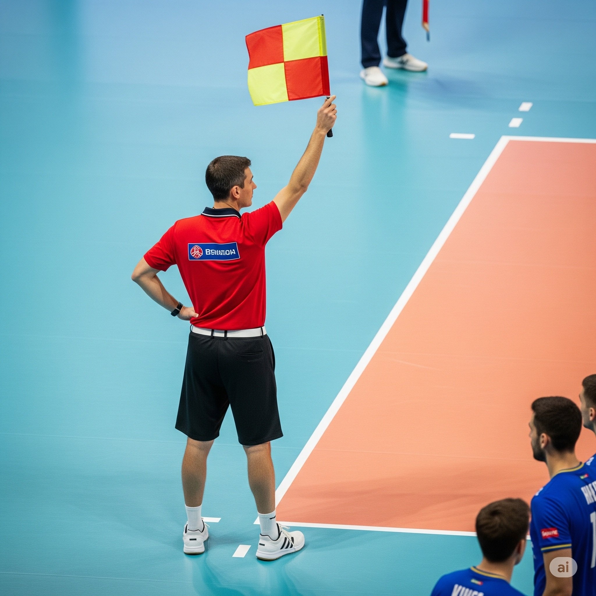 Флажок линейного поднят вверх