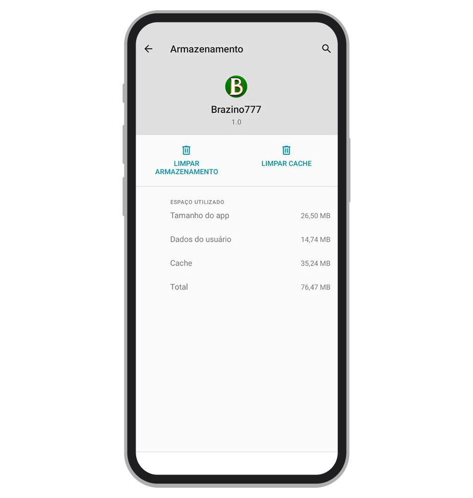 O app acupa apenas 100 MB de memória 
