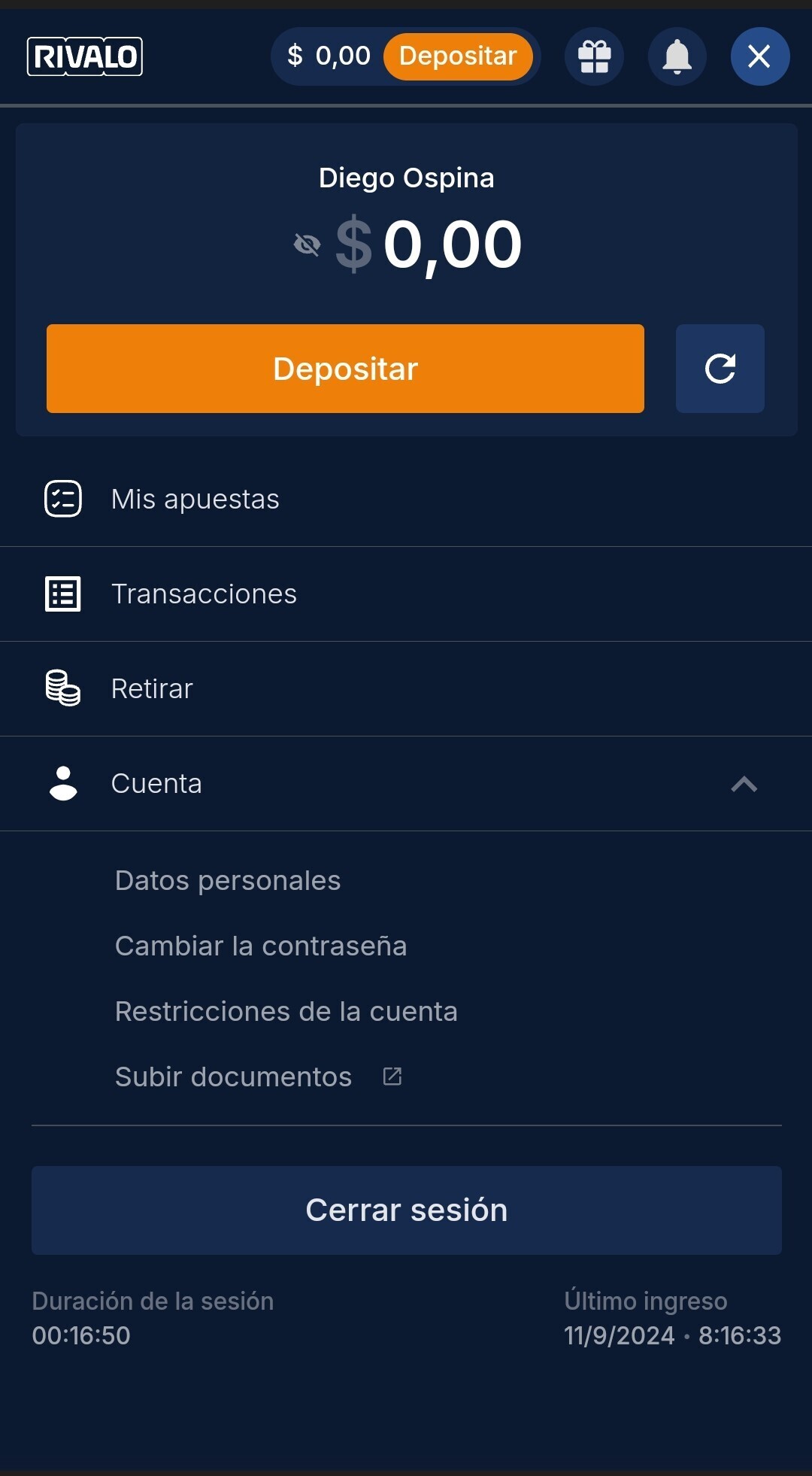 Opción “Subir documentos”