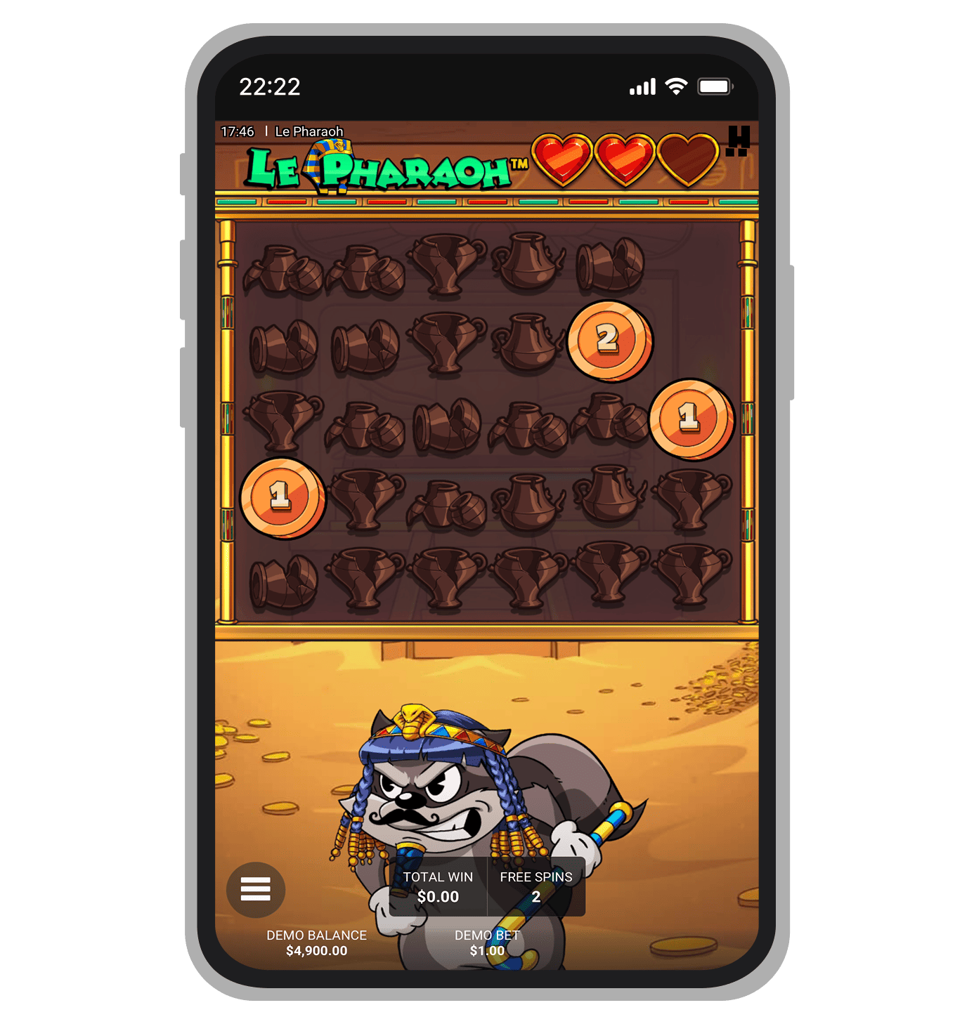 Režim Respins u Le Pharaoh