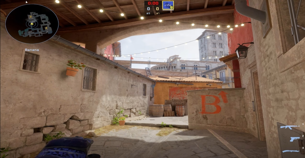 Бросок с прыжка на банане