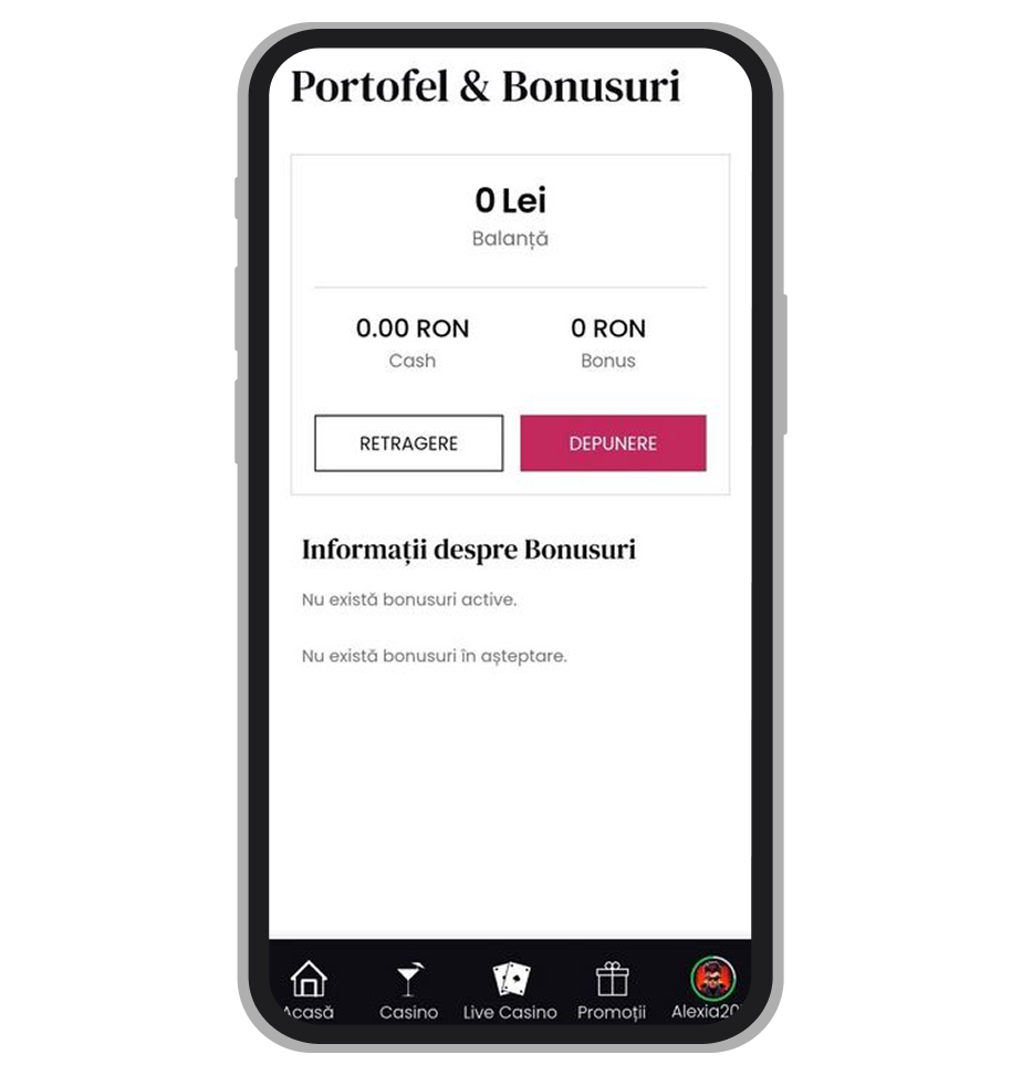 Bonusuri active Lady Casino