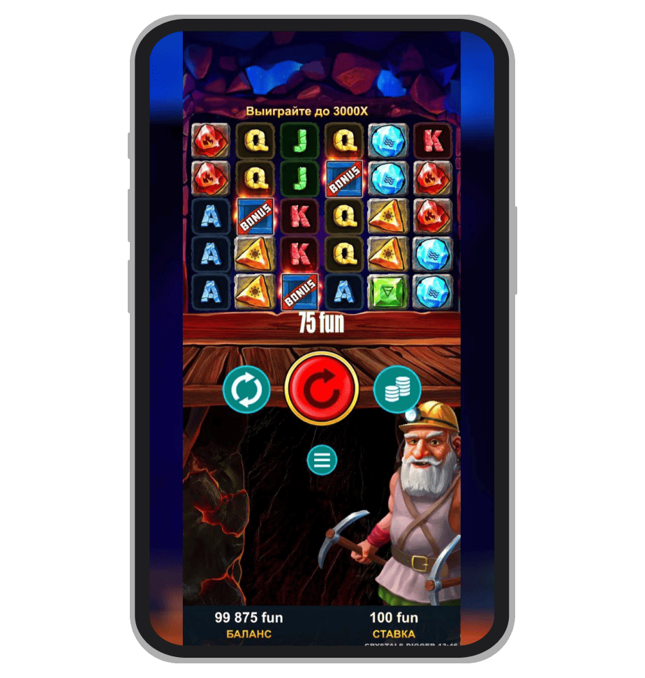 Деморежим слота Crystals Digger