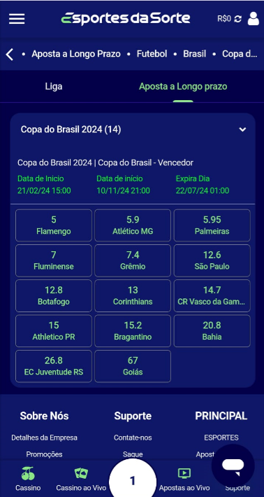 Apostas Longo Prazo na Esportes da Sorte