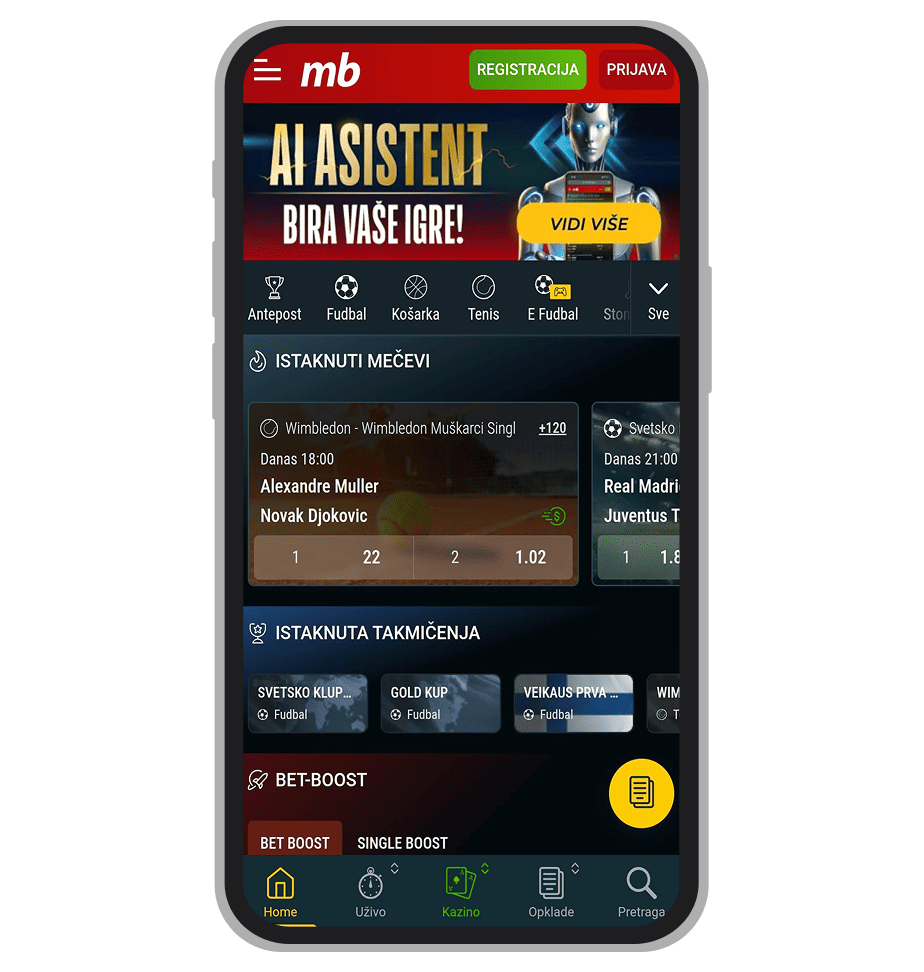 MeridianBet websajt