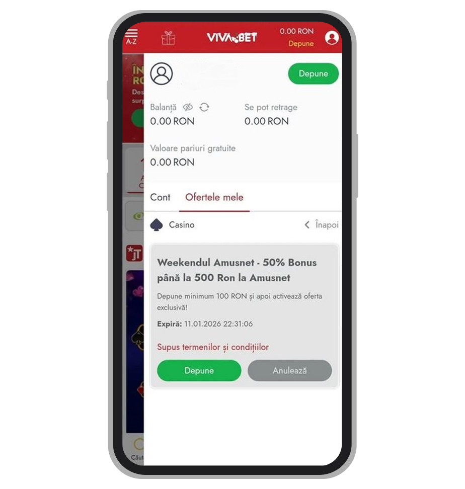 Optează pentru bonus Vivabet Casino