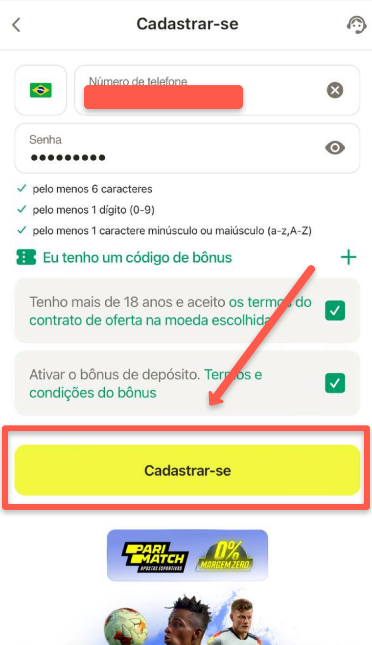 Preencha as informações necessárias