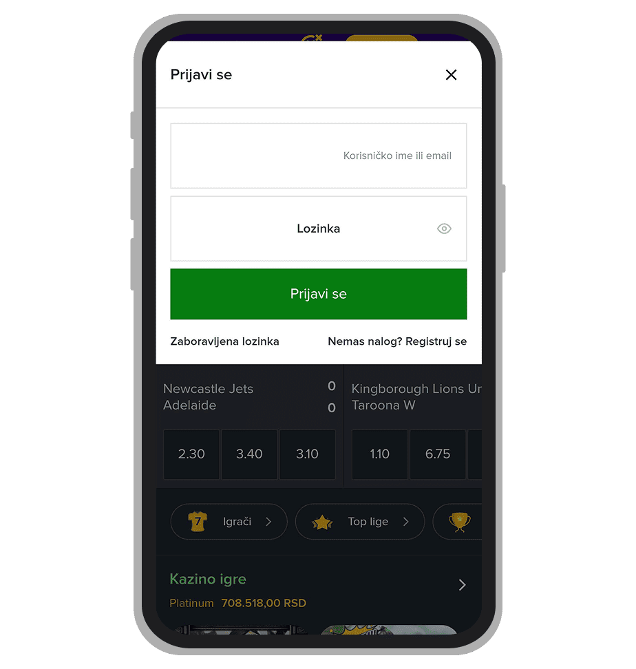 Mozzart Bet logovanje