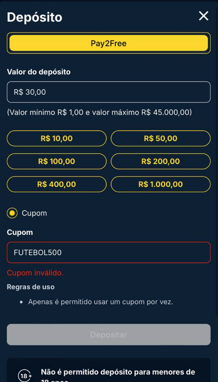 Um exemplo de como o pagamento com código promocional do Estrela Bet bônus pode ser visualizado