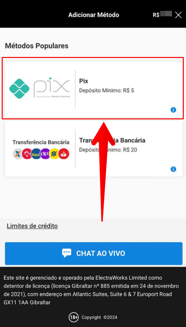 Opte por Pix