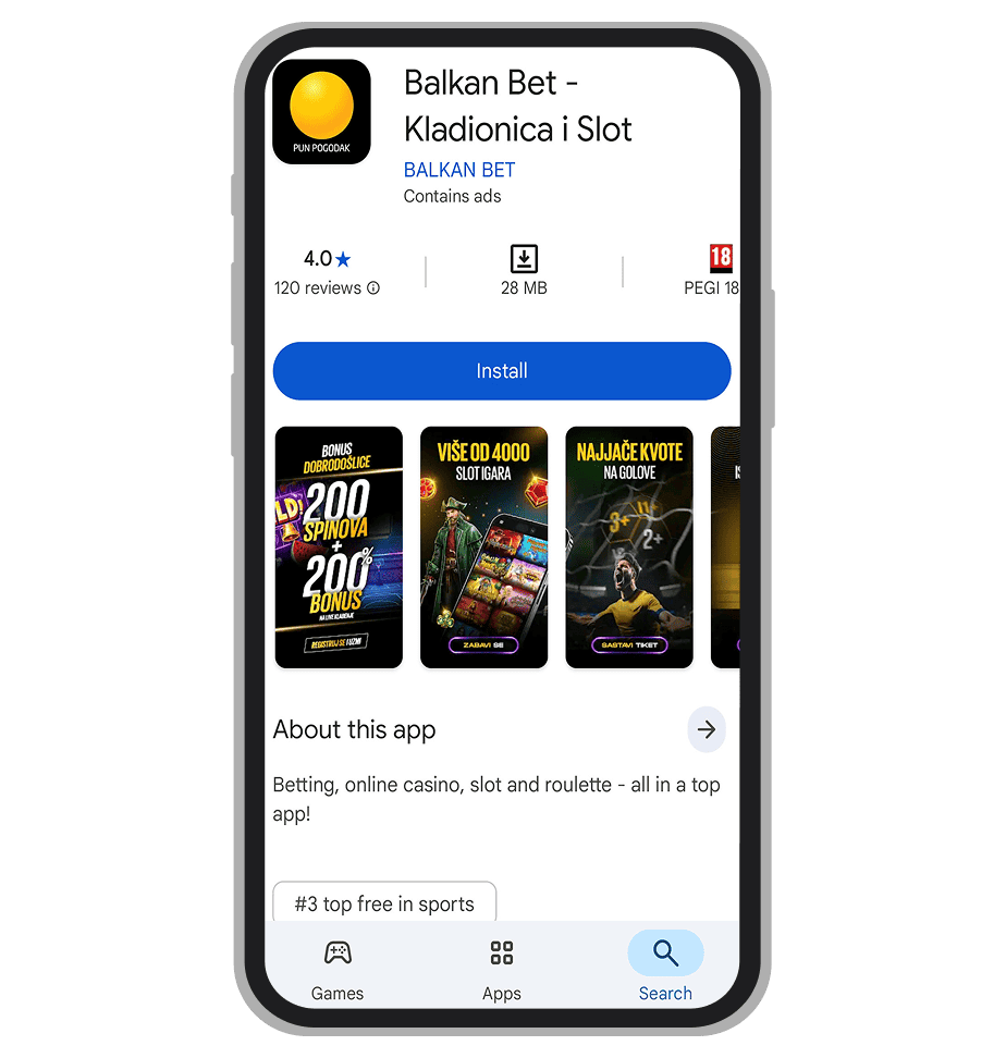 Balkan Bet na Google Play
