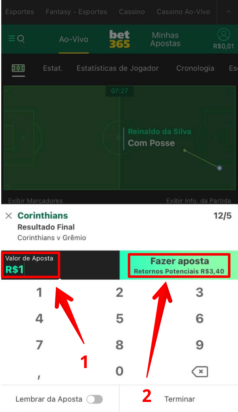 Uma aposta simples da Bet365