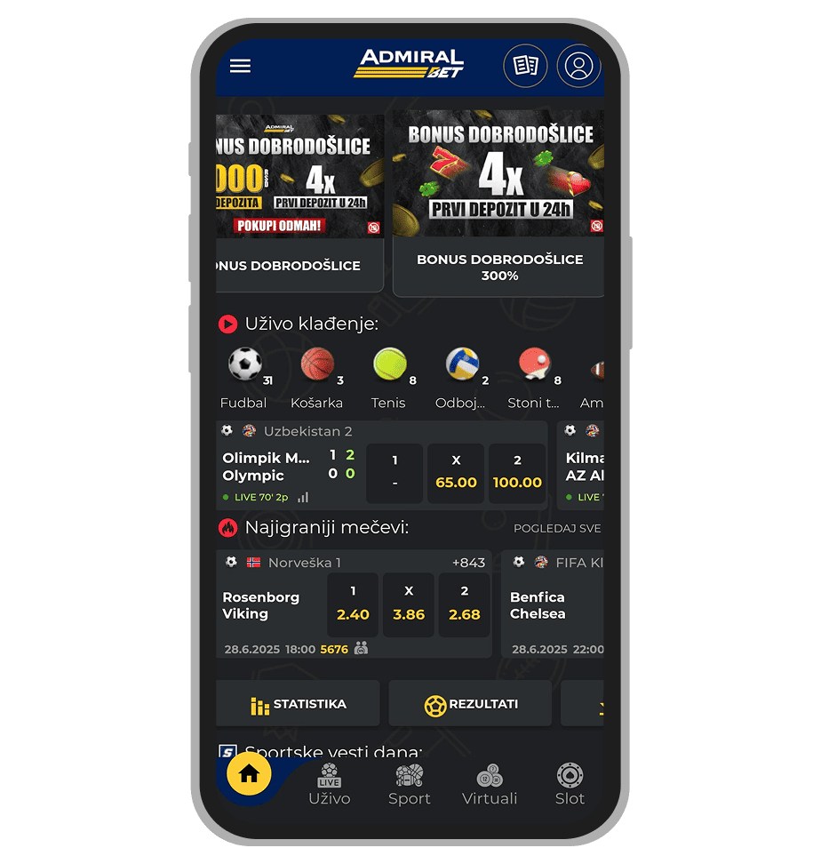 AdmiralBet aplikacija