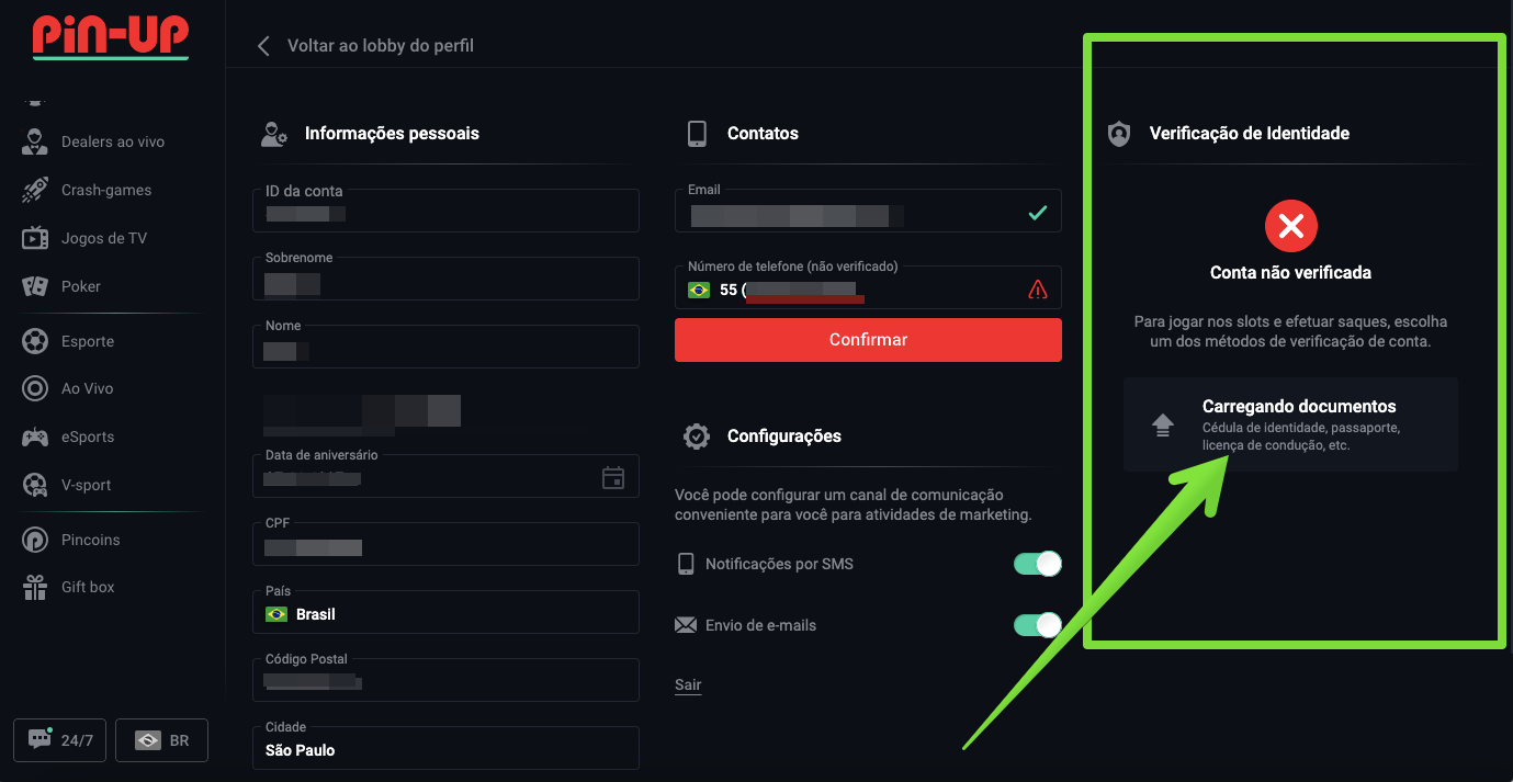 Clique para fazer upload de documentos