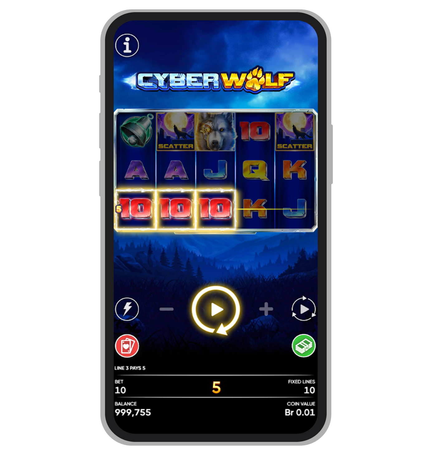 Выигрыш в Cyber Wolf