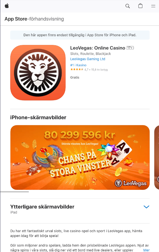 Avdelningen för appen