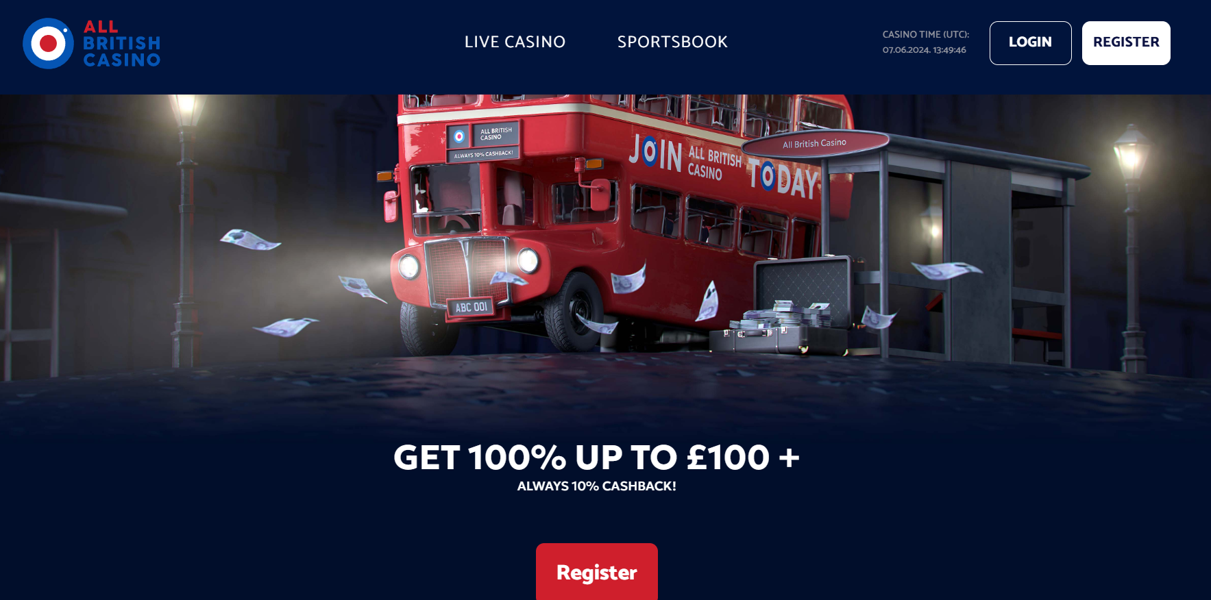 All British Casino registration