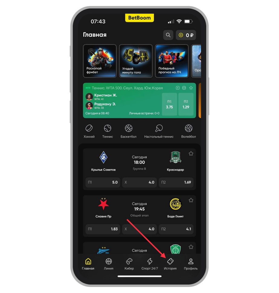 История ставок