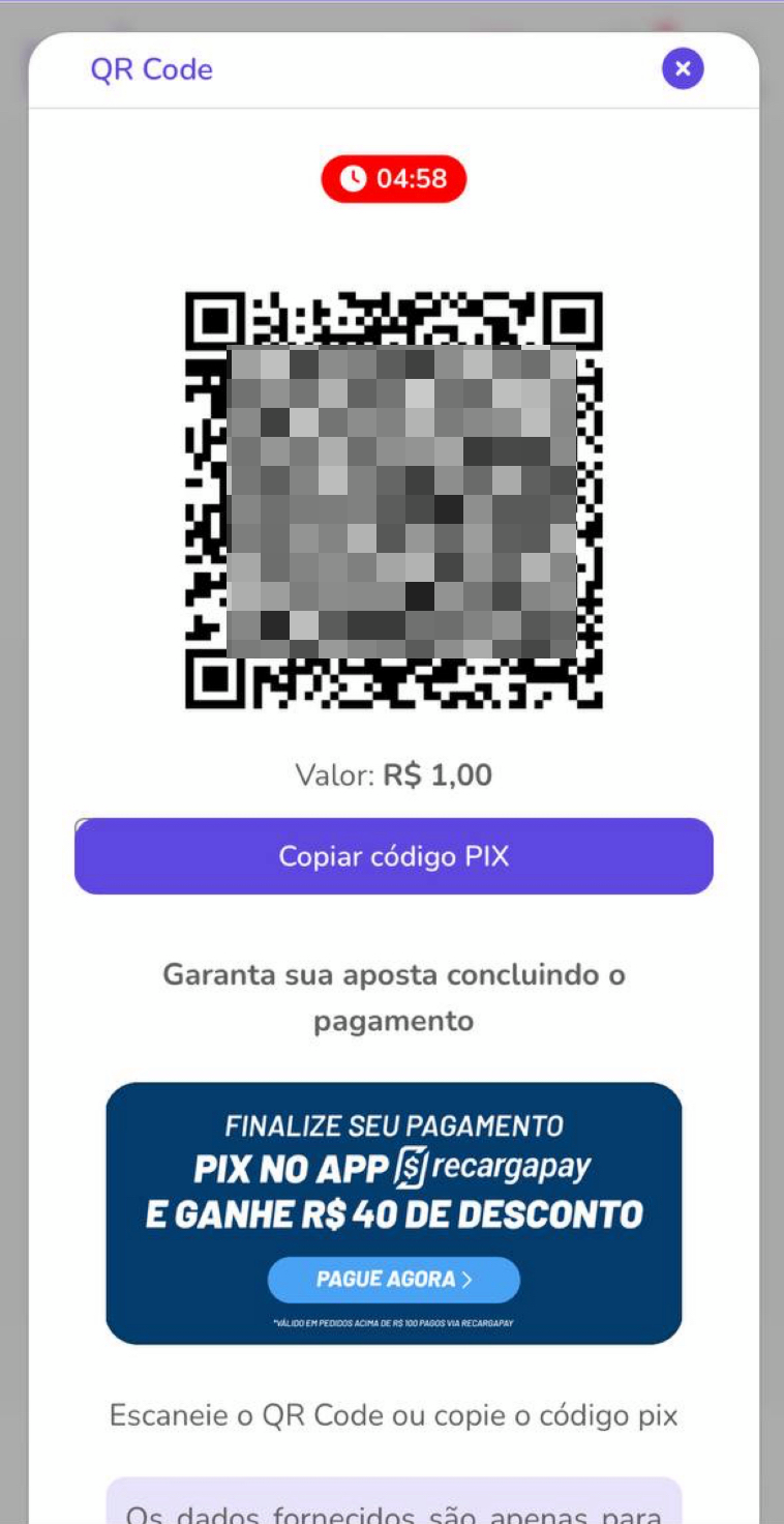 Prossegue com pagamento no seu app 