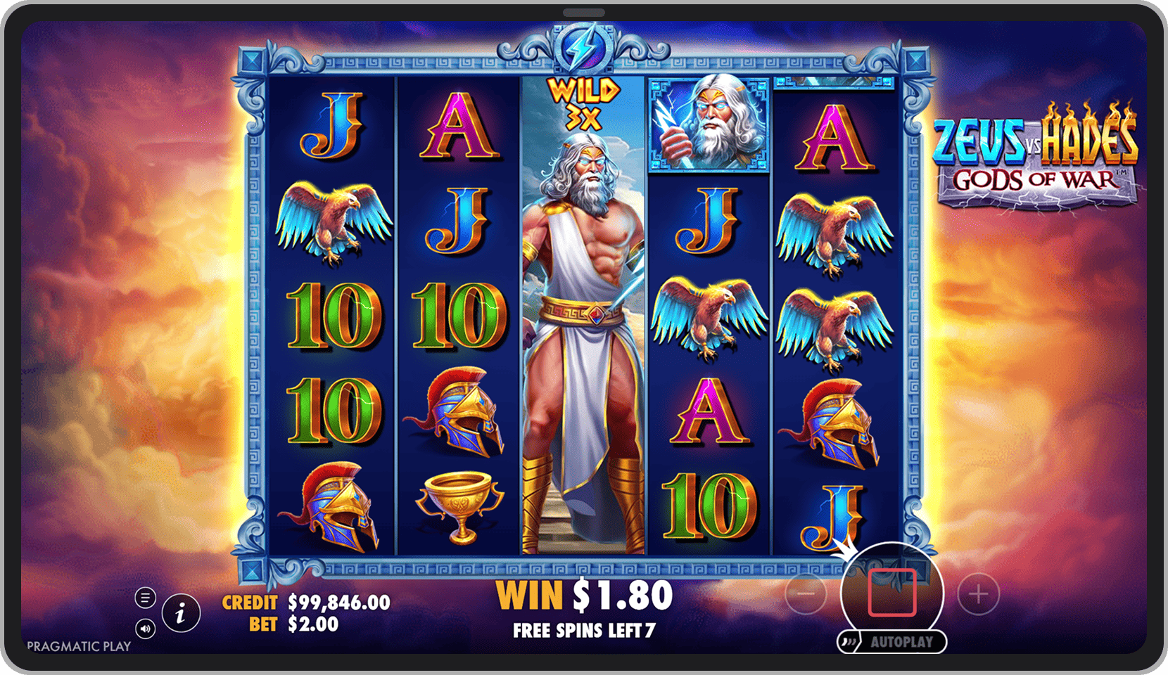 Joc bonus în modul Zeus