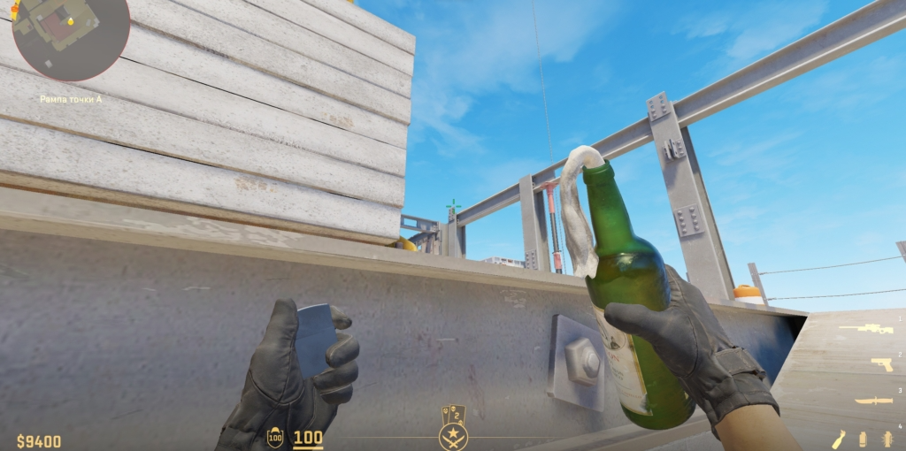 Молотов с рампы A на тетрис