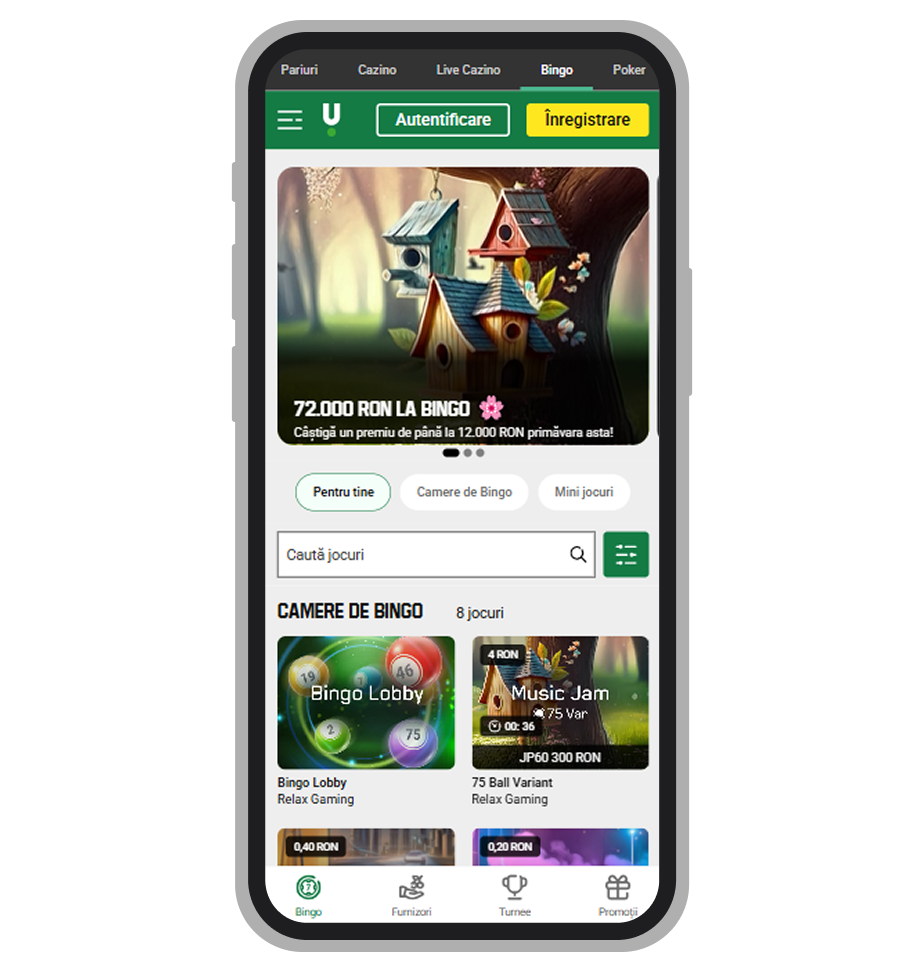 Lobby de bingo la Unibet