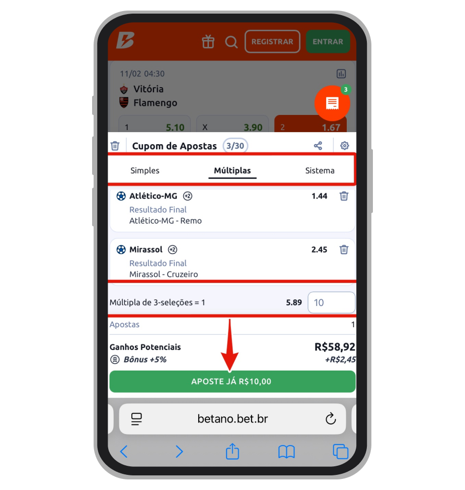 Cupom de apostas na Betano