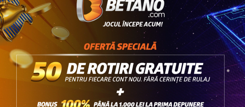 Nou! Bonus Betano Cazino pana pe 10 August