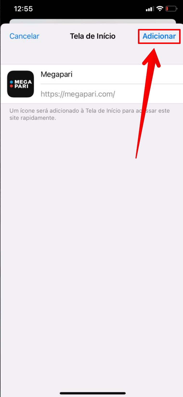 Defina um nome para o atalho