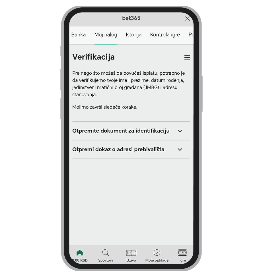 Bet365 verifikacija