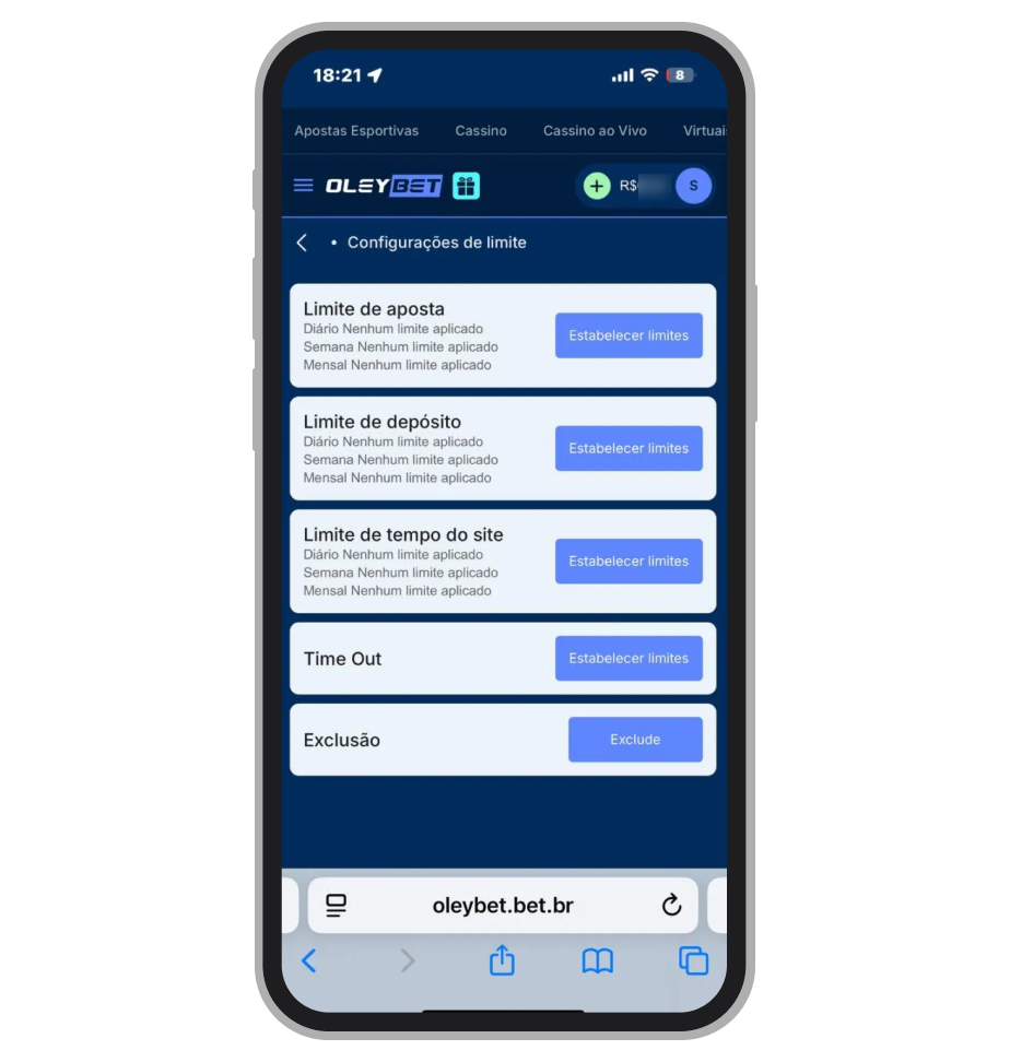 As ferramentas do jogo responsável na Oleybet