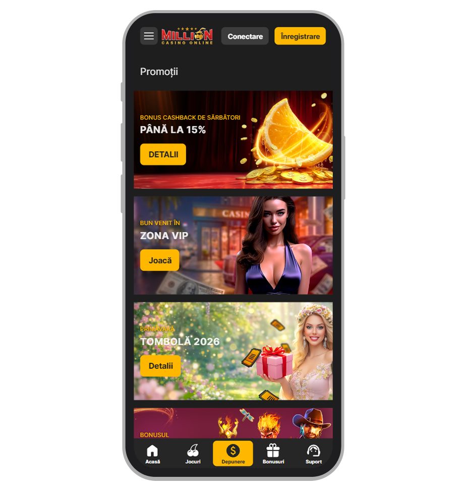 Bonusuri și promoții Million Casino