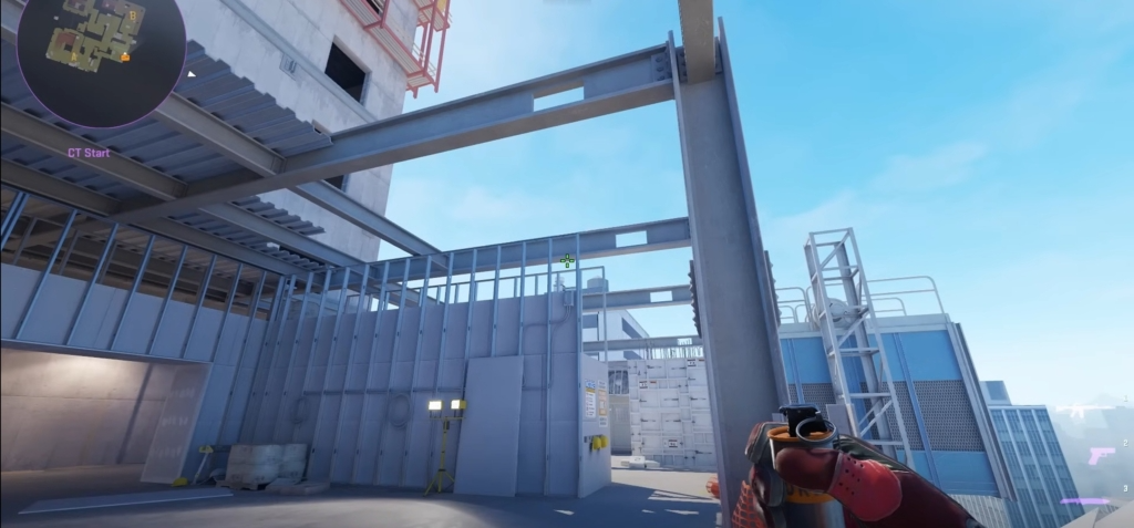 Дым на плент B с КТ-спавна