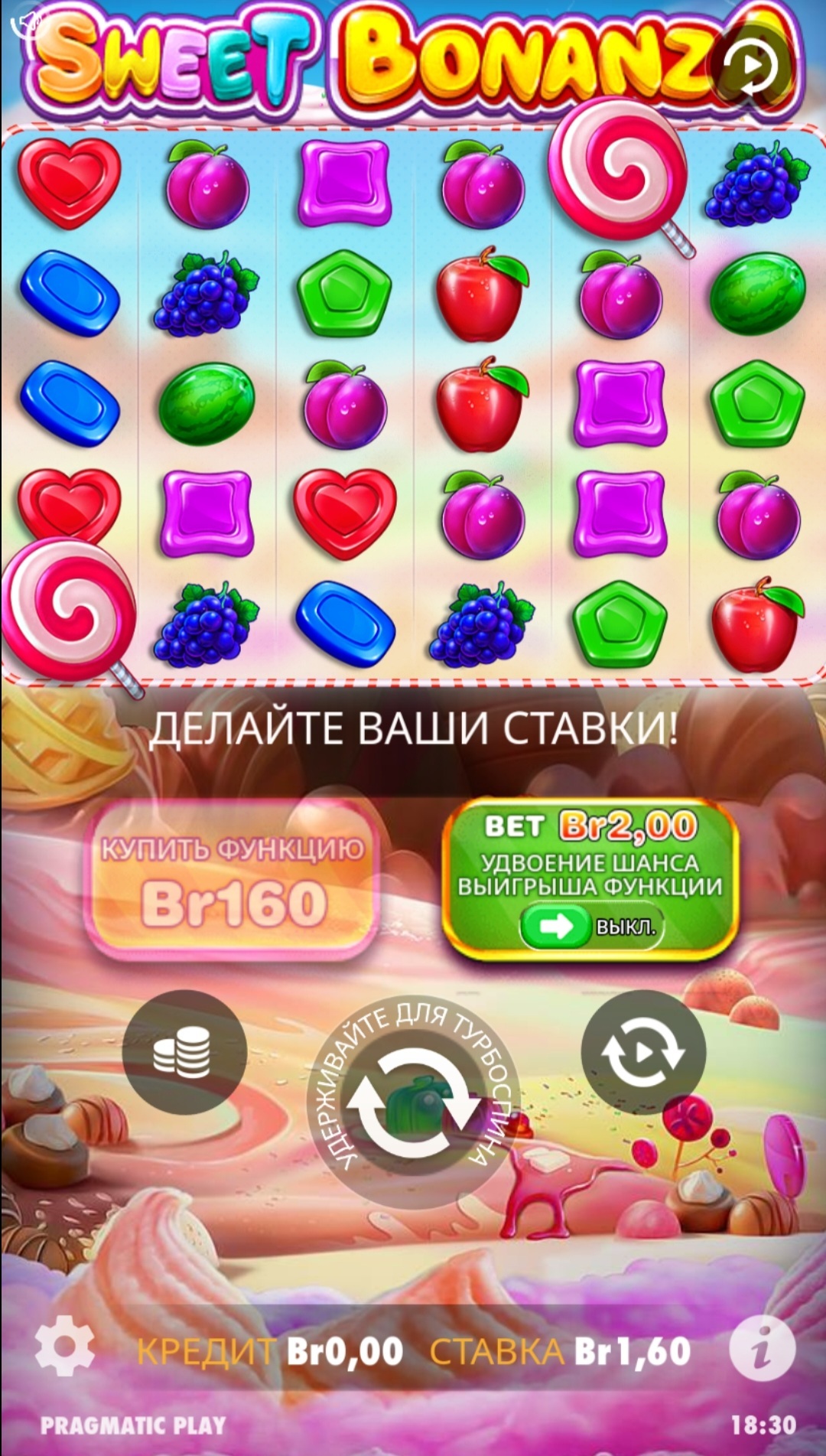 Графика и интерфейс Sweet Bonanza