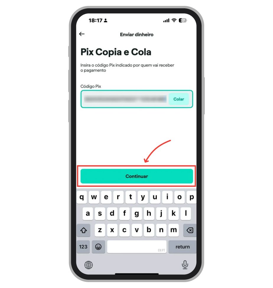 Insira o código de pagamento