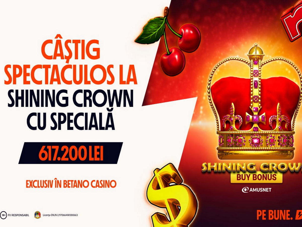 legalbet.ro: Câștig uriaș la Betano: 617.200 lei pe slotul Shining Crown Buy Bonus.