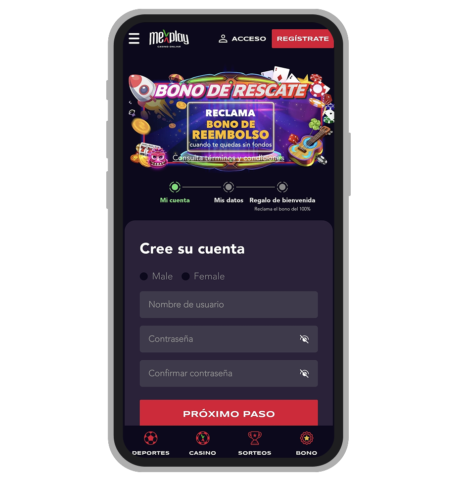 Mexplay App registro