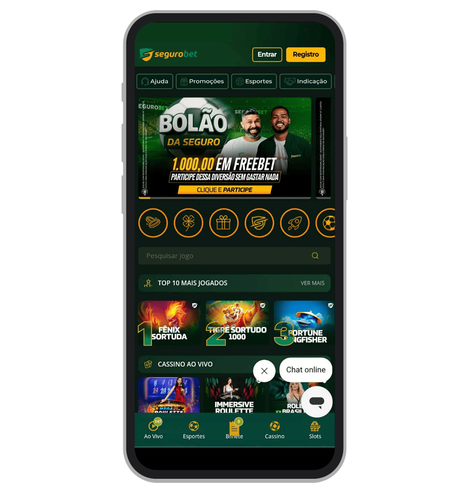 O aplicativo Segurobet para Android