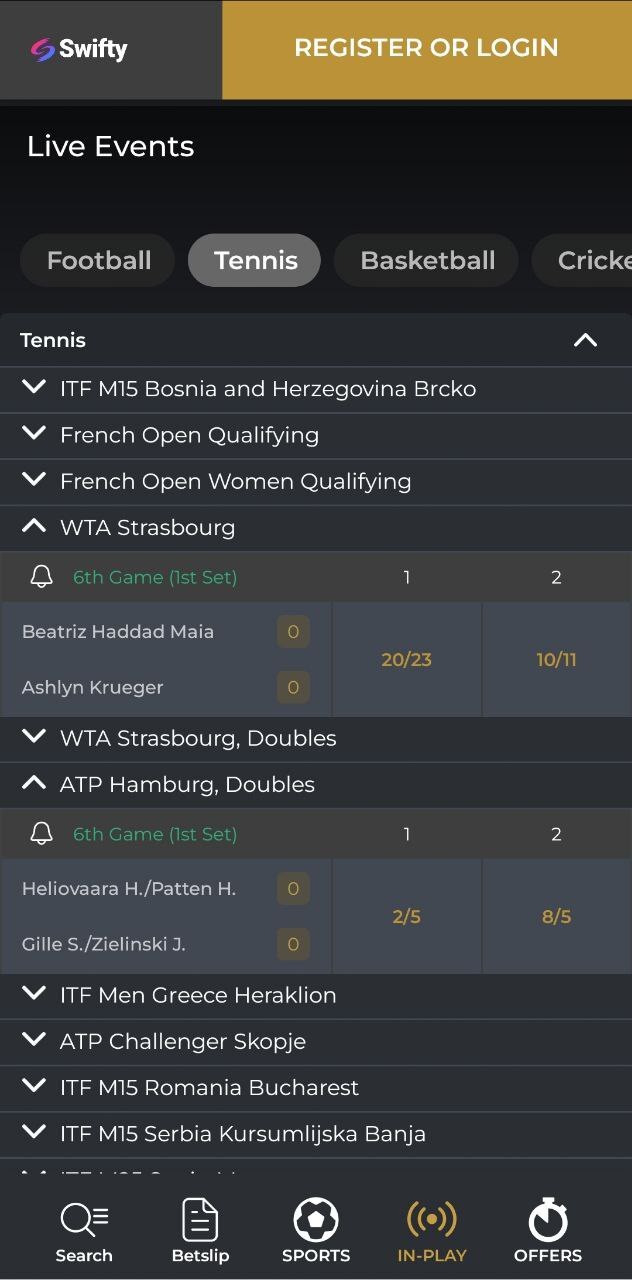 In-Play Section