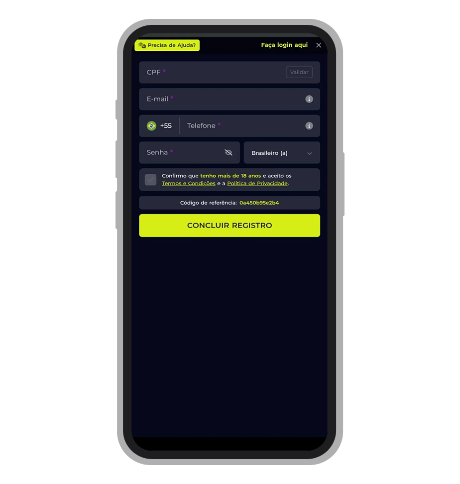 Preencha o formulário