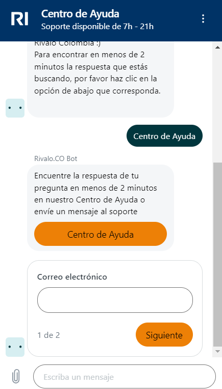 Canales de contacto de atención al cliente