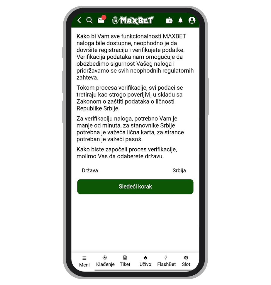 Početna stranica verifikacije