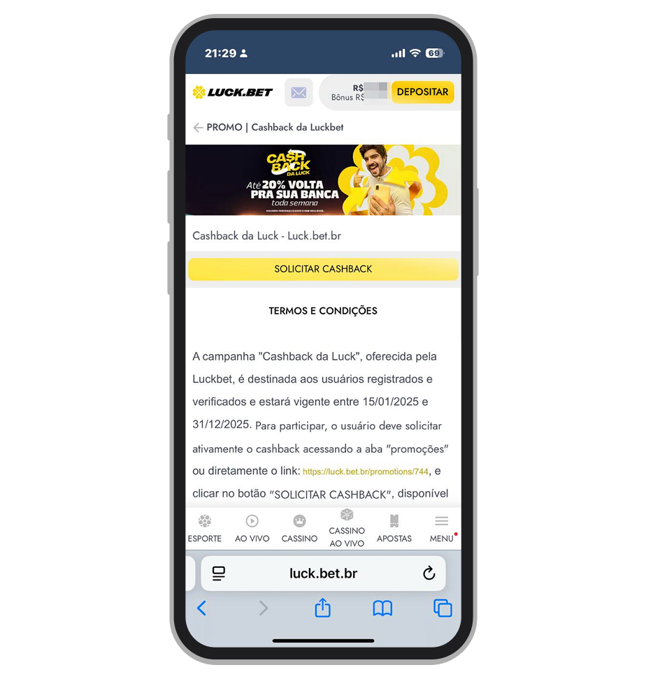 Luckbet cashback