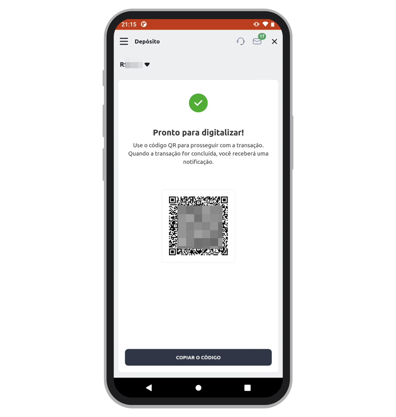 Agora pode cocluir o pagamento usando seu app bancário