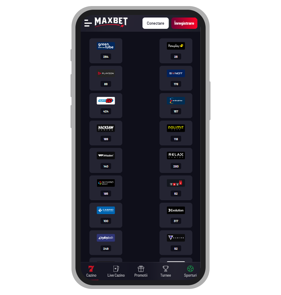 Furnizori de software la Maxbet